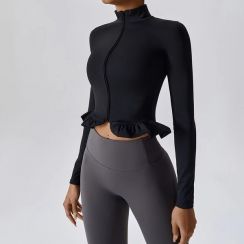 3Pcs Zipper Long Sleeve Yoga Jacket